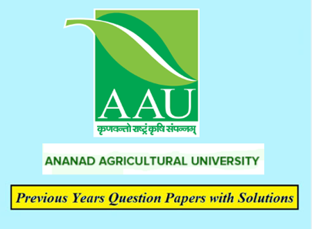 Anand Agricultural University Previous Question Papers
