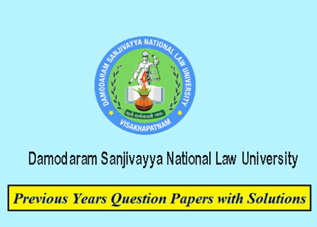 Damodaram Sanjivayya National Law University Previous Papers