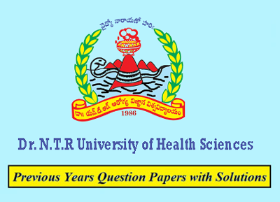 Dr NTR University of Health Sciences Previous Question Papers
