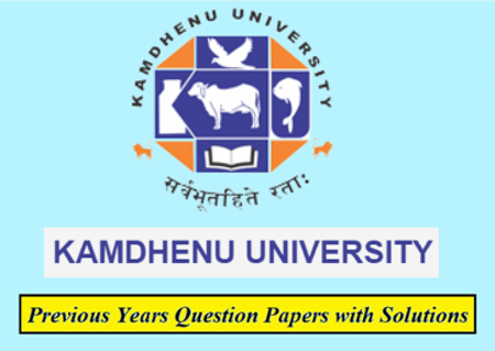 Kamdhenu University Previous Question Papers