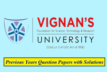 Vignan University Solution Papers