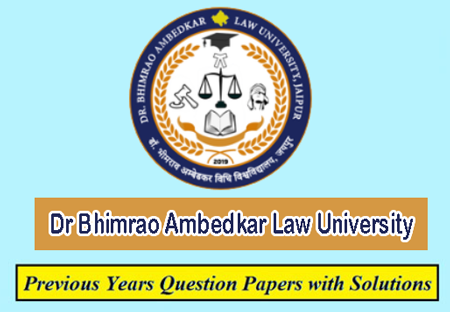 Dr Bhimrao Ambedkar Law University Previous Question Papers