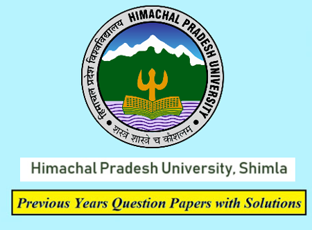 Himachal Pradesh University Previous Question Papers