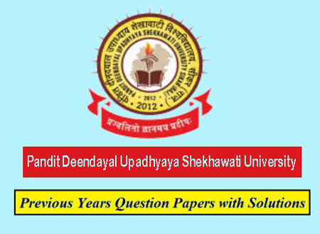 Pandit Deendayal Upadhyaya Shekhawati University Previous Question Papers