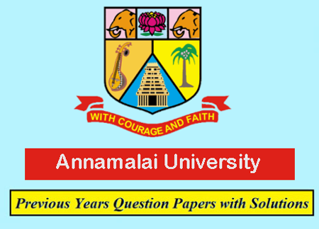 Annamalai University Previous Question Papers