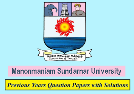 Manonmaniam Sundaranar University Previous Question Papers