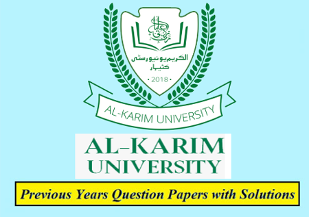 Al-Karim University (ALKU) Solved Question Papers