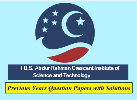 B. S. Abdur Rahman Crescent Institute Of Science And Technology Previous Question Papers