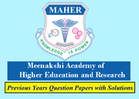 Meenakshi Academy of Higher Education and Research Previous Question Papers